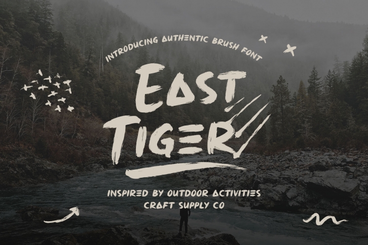 East Tiger - Authentic Brush Font Font Download
