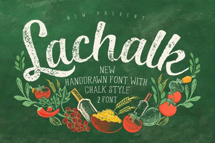 LaChalk Typeface + Extras Font Download