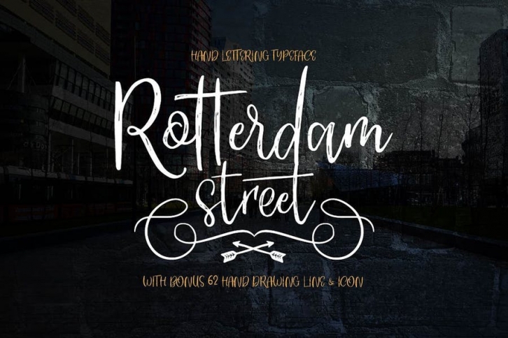 ROTTERDAM STREET - handlettered Font Download