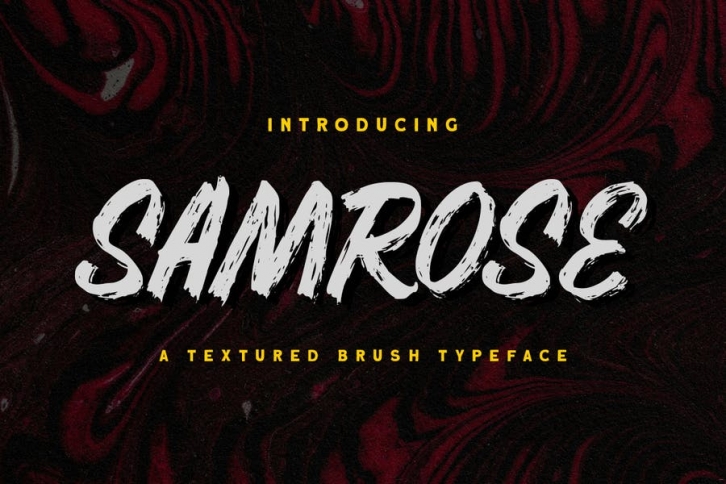 Samrose - Textured Brush Typeface Font Download