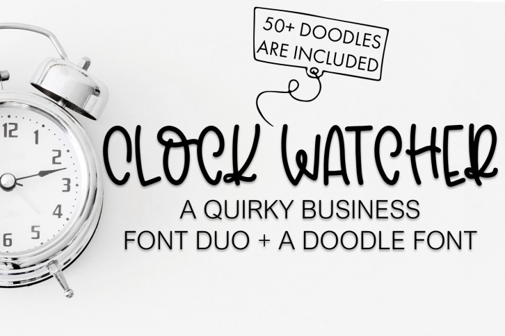 Clock Watcher Duo + Doodles Font Download