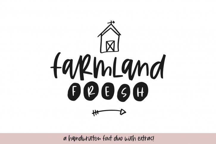 Farmland Fresh - A Font Duo with Doodles Font Download