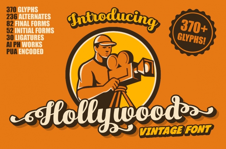 Hollywood u2022 Vintage Font Font Download