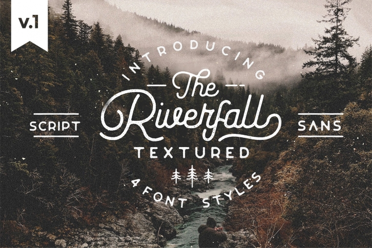 Riverfall Rounded Textured Typeface Ver.1 Font Download