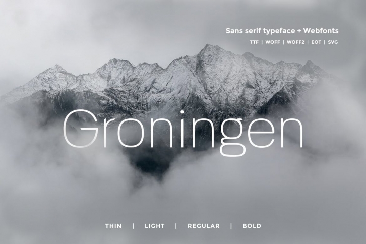 Groningen - Modern San-serif Typeface Webfonts Font Download