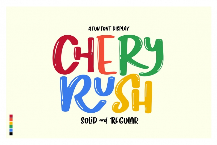 Chery Rush a fun display font Font Download