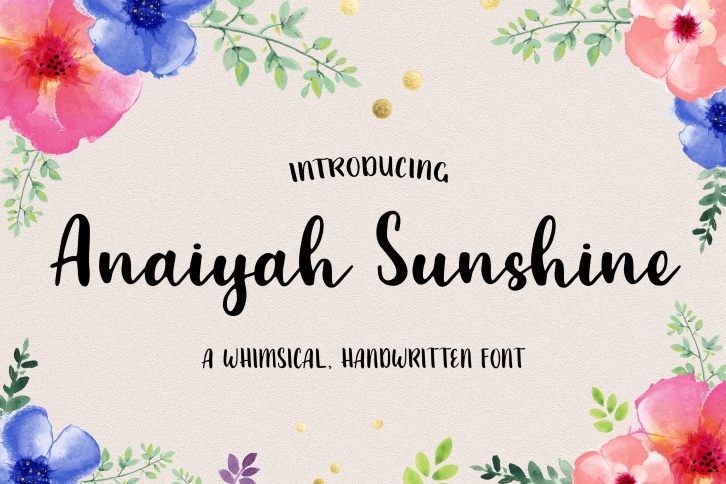 Anaiyah Sunshine Font Download