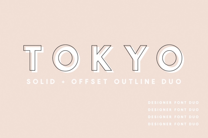 Tokyo | A Designer Font Duo Font Download