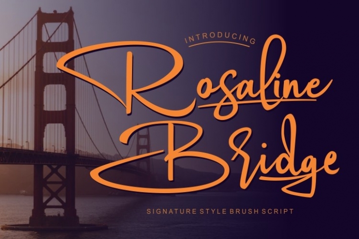 Rosaline Bridge Signature Style font Font Download