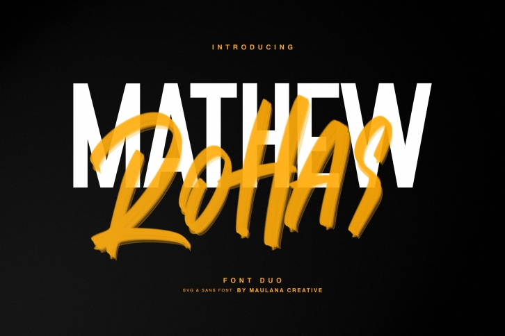 Mathew Rohas Brush Font Duo Font Download