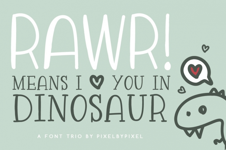 Rawr Sans Serif Font Trio Font Download