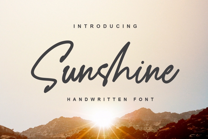 Sunshine - a Handwritten Font Font Download