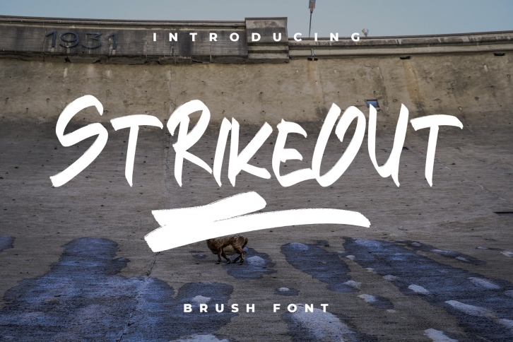 STRIKEOUT || Brush Font Download