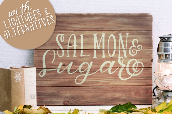 Salmon & Sugar - Hand Lettered Script & Print Font Duo Font Download