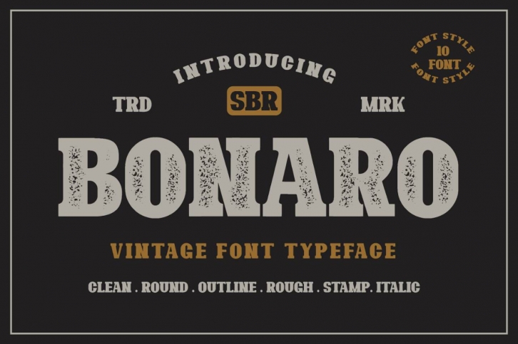 10 Font - Bonaro Font Family Font Download