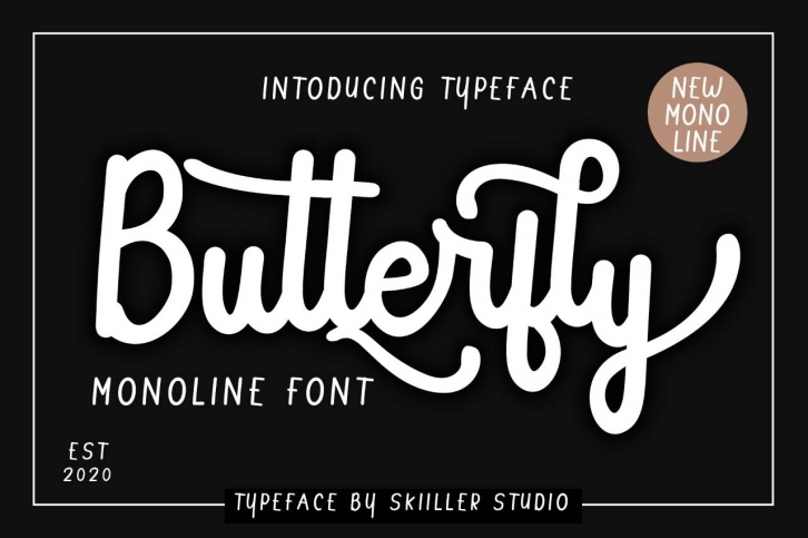 Butterfly Monoline font Font Download