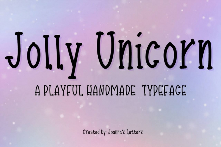 Jolly Unicorn A playful handmade typeface Font Download