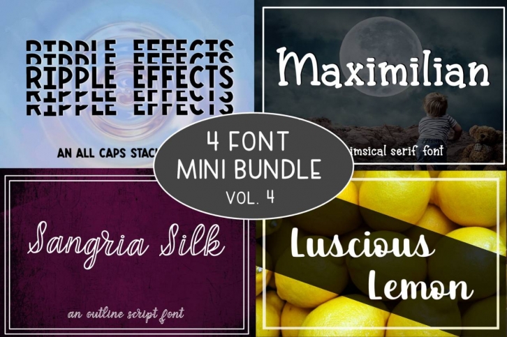 4 Font Mini Bundle - Volume 4 Font Download