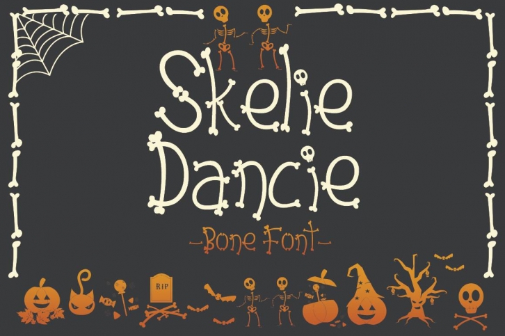 Skelie Dancie - Bone Font Font Download