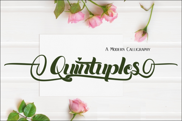 Quintuples Modern Calligraphy Font Download