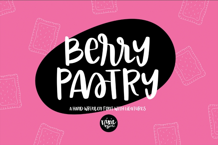 BERRY PASTRY a Hand Lettered Brush Script Font Font Download