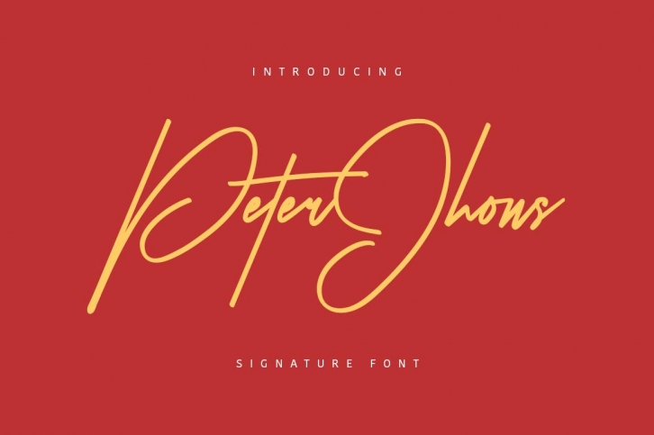 Peter Jhons - Signature Font Font Download