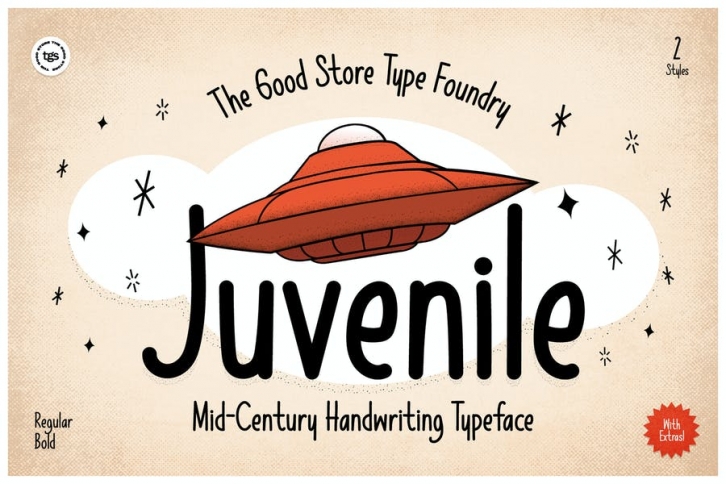 Juvenile Typeface + Flyers + Instagram + Badge Font Download