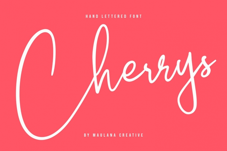Cherrys Hand Lettered Script Font Download