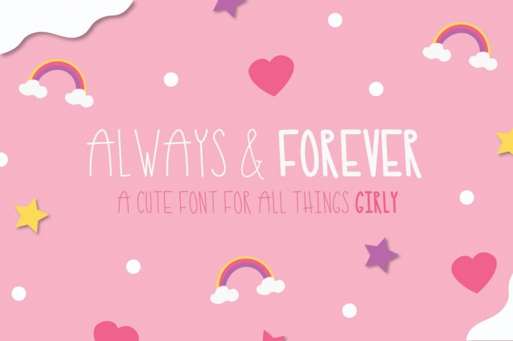 Always and Forever Font, Cute skinny tall font, girly font Font Download