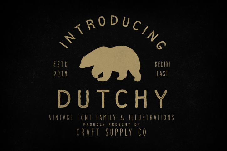 Dutchy - Vintage Type Family with Extras Font Download