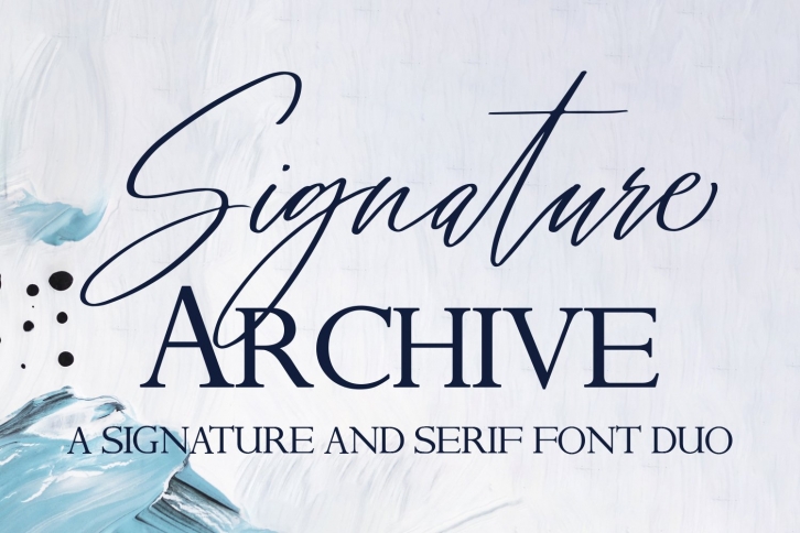 Signature Archive - A Signature and Serif Font Duo Font Download