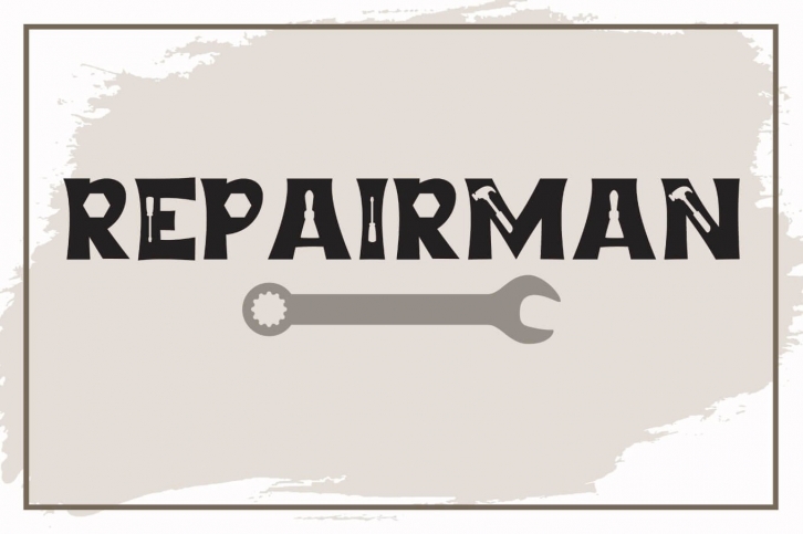 Repairman - a Fun Tool Font Font Download
