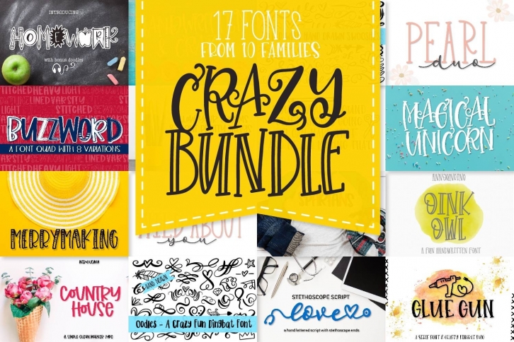 My Favorite Fonts - Crazy Good Deal! - 17 fonts! Font Download
