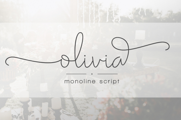 Olivia - Elegant Monoline Script Font Download