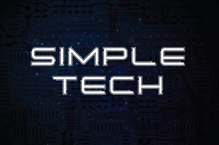 Simple Tech Typeface - 5 Style Font Download