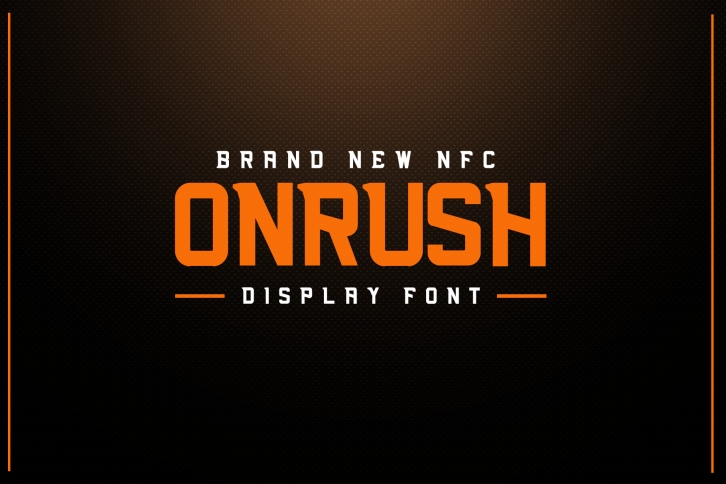 NFC ONRUSH DISPLAY FONT Font Download