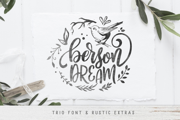 Berson Dream Font TRIO and extras Font Download