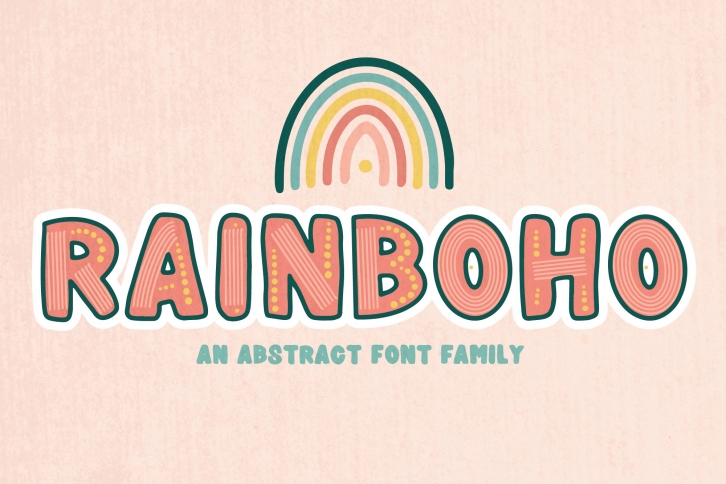 Rainboho | A Layered Abstract Font Family Font Download