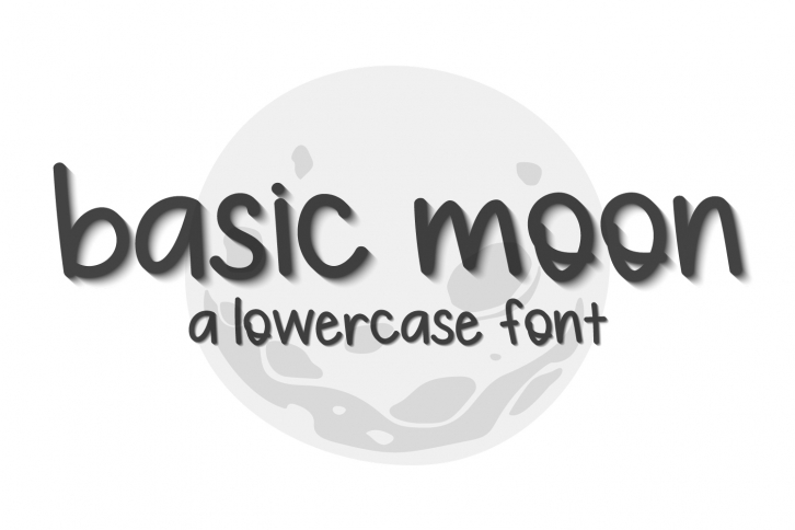 Basic Moon - A Lowercase Font Font Download