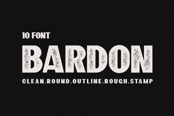 10 Font - Bardon Font Family Font Download