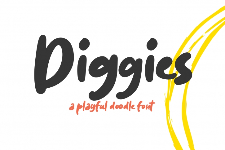 Diggies - A Playful Doodle Font Font Download
