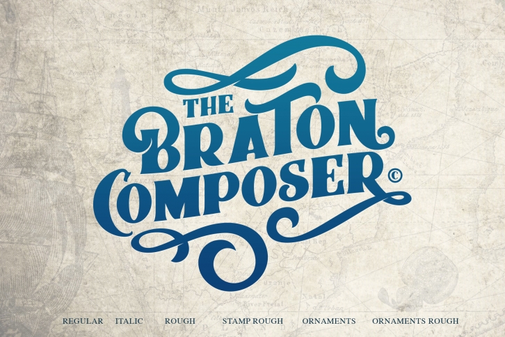Braton Composer Typeface Font Download