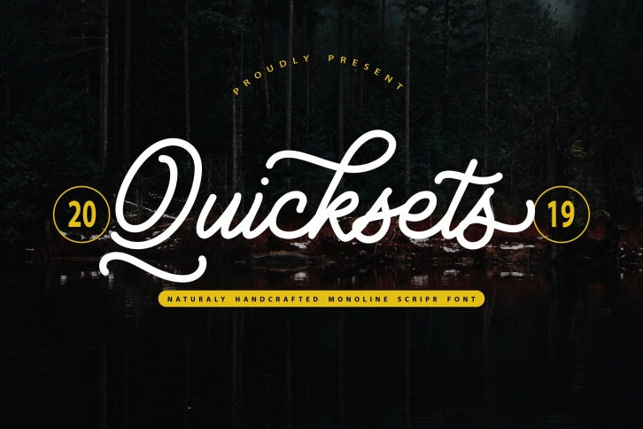 QuickSets | Handcrafted Monoline Script Font Download
