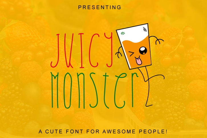 Juicy Monster - A Fun Cute Font Font Download