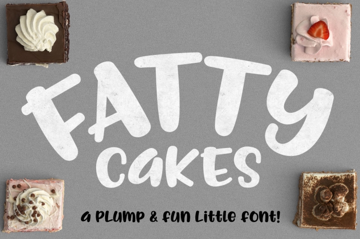 Fattycakes - a plump & fun font! Font Download