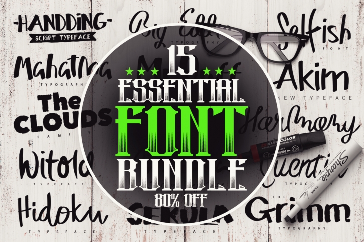 15 Essential Font Bundle Font Download