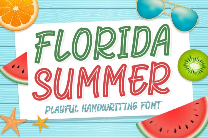 Florida Summer - Playful Handwriting Font Font Download
