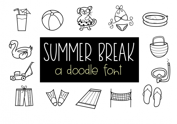 Summer Break  Summer Doodle Font Font Download