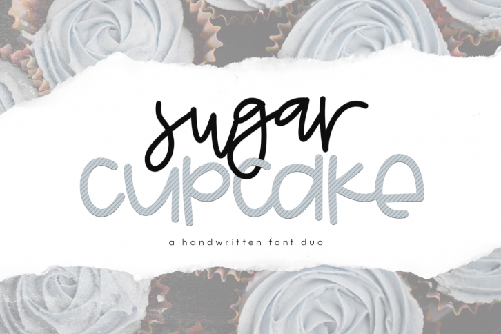 Sugar Cupcake - Handwritten Script & Print Font Duo Font Download