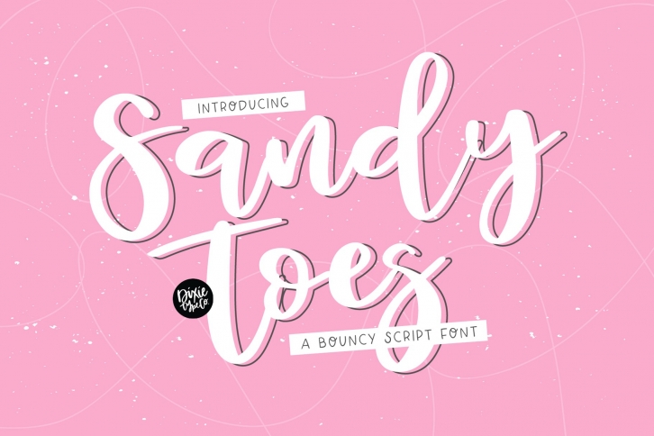 SANDY TOES a Bouncy Script Font Font Download
